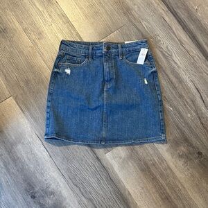 Old Navy Blue Distressed Mini Skirt